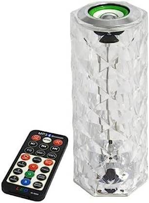 kirfiz 3 Color Changing Rechargeable Crystal Table Lamp,Touch Sensor Bedside Lamp Table Lamp