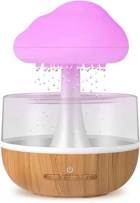 CRIYALE Rain Cloud Humidifier Mushroom Waterfall Night Lamp Raindrop Aroma Oil Diffuser Night Lamp