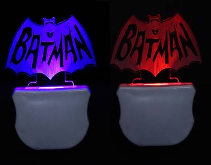Gojeeva The Batman 3D illusion 7 Multicolor lighting effect (Pack of 2) Night Lamp