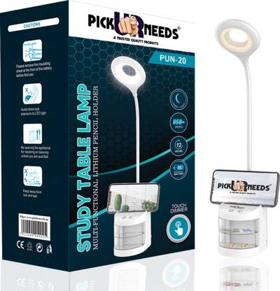 Pick Ur Needs Rechargeable Eye Protection Study Table/Desk Lamp Touch With Pen Holder+Dewar Study Lamp
