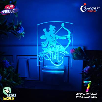 Comfort Lighting Industries Jay Shree Ram Navmi Jai Shree Ram Mandir Ayodhya Sita Led Table Lamp Night Light Night Lamp