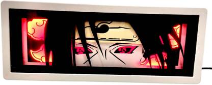 RV Mart Anime Itachi LED Neon Light Box Lamp 3D Paper Cuttings Frame Night Light Night Lamp