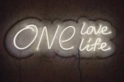 VYNES ONE LOVE LED Neon Signs Light LED Art Decorative Sign - Wall Decor/Table Decor Night Lamp
