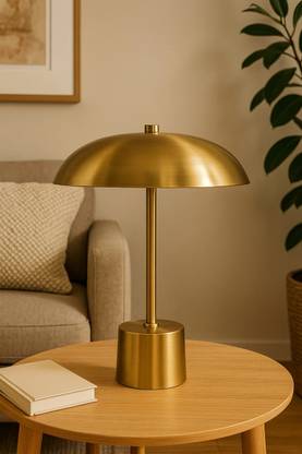 Creation Valley Golden And Shiny Table Lamp With Metal Shade Table Lamp