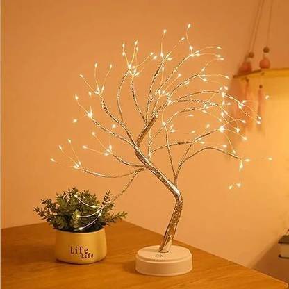 PROSS LED Tree Light Touch Switch Artificial Tree Lamp Decoration Battery/USB Operated Table Lamp