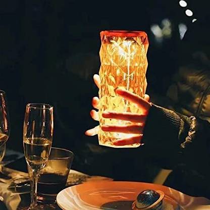 MAITRI ENTERPRISE Night Light with Remote Control,Acrylic Rose Rays Led Ambient Mood Lamp Table Lamp