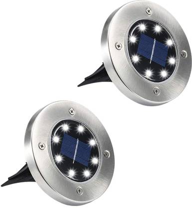 Elevea Buy 1 Get 1 Outdoor in-ground Solar Light for Pathway & Lawn - 15 Years Warranty Night Lamp