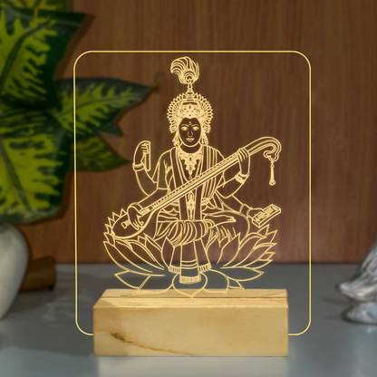 StarLaser MATA Saraswati Led Table Lamp for Mini Temple Decoration | Home Decor Light Table Lamp