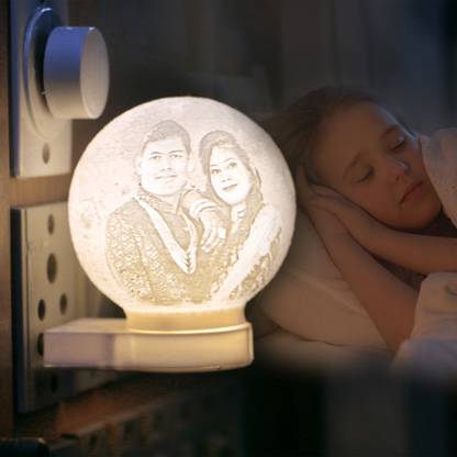 HMDesign HM3Design Customized 3D Moon Night Lamp with Photo and Text Night Lamp