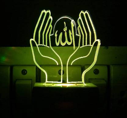 Vaisag House Allah KI DUA 3D Illusion LED Night Light for 7 Colors Bedroom Decoration Led Night Lamp