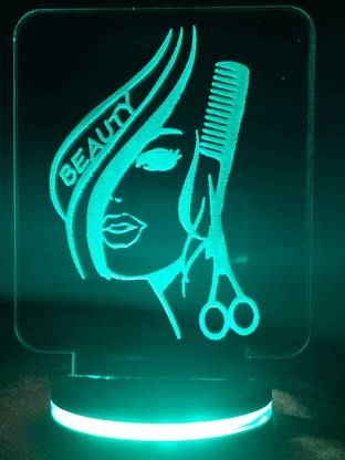 MJCRFT MJ BEAUTY SALON 3D 7 COLORS RGB AUTO GRADUL CHANGING LED NIGHT LIGHT Night Lamp