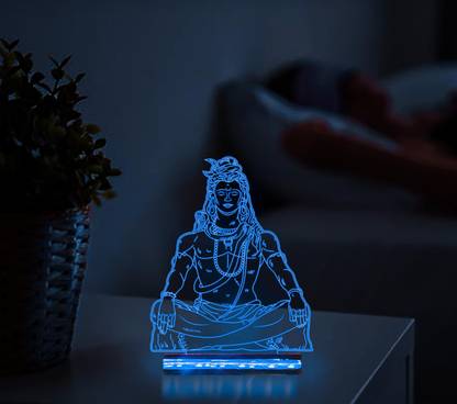 StarLaser 3D Illusion Lord Shiva Night Lamp 7 Colour Changing Night Light Table Lamp