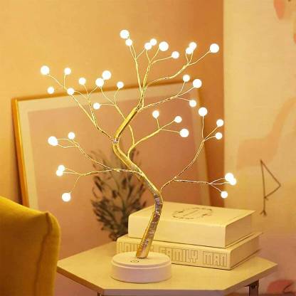 mobicell 20 inch Bonsai Lighted Tree with 36 Pearls LED, Decorations Lights Table Lamp