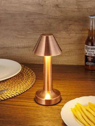 Blissbells Rose Gold Metal LED Table Lamp with Touch Sensor Table Lamp