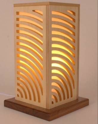 kirfiz Wooden Table Lamp With Creative Design,Suitable for Bedside,Drawing room,Lobby Night Lamp