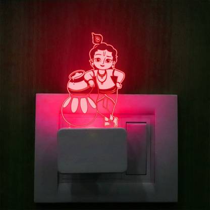 ANIJMA 3DLORD KRISHAN JI WITH MATKI NIGHT LAMP Night Lamp