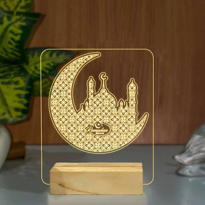 StarLaser Ramadan Mubarak Acrylic Night lamp for Eid Decoration Light Table Lamp