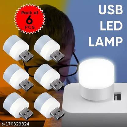 Shreejee USB plug & Play Energy efficient LED light /Emergency light X6.167 (Pack of 6) LED Lantern