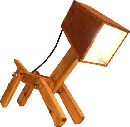Transcento Decor Pallet wood puppy table lamp Table Lamp