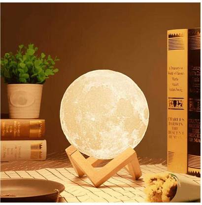 Solora 3D 7 Color Changing Moon Night Rechargeable Night Lamp -15C Table Lamp