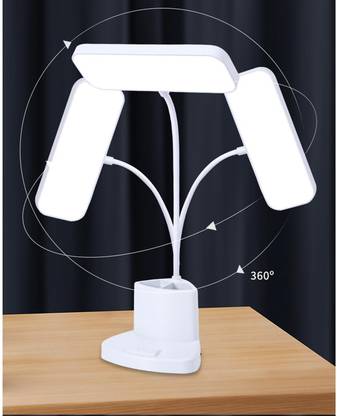 BNF Led Desk Light Usb Dimmable W/ Pen Holder & Phone Bracket Home Plugged In Table Lamp