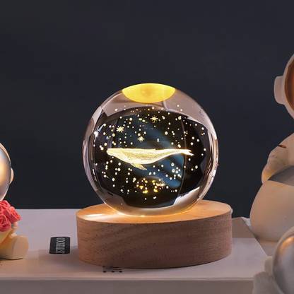 Crystal Ball Night Light | 2.4 inch | Whale
