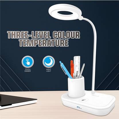 Study Table Lamp Rechargeable Table Lamp Torch ON / OFF With Pen Stand Night Desk Light Study Lamp