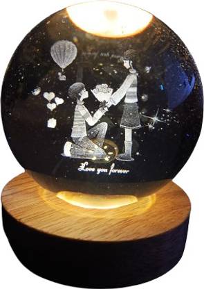 crystalpro cute couple crystal ball Night Lamp