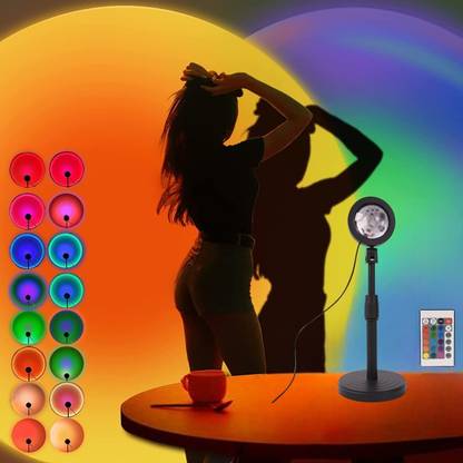 XERGY Sunset Projection Lamp 16 Colors Changing Projector with Remote Table Lamp