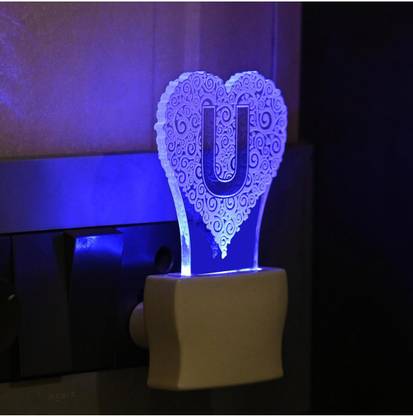 1st Time 3D Illusion Effect Dill Alphabet (U) With MultiLED Night Lamp , Pack Of 4 Night Lamp