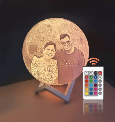 statuemini 3d Moon Lamp multicolor remote control 10 cm moon light light led lamp withphoto Night Lamp