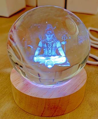 hallo 3D Crystal illusion Round Shape USB Port Night Lamp For Home Décor Night Lamp