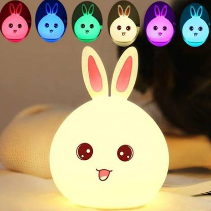 GRANTHI ENTERPRISE Bunny/Rabbit Night Lamp for Kids,Gift for Girls/Boys,Color Changing Light Night Lamp
