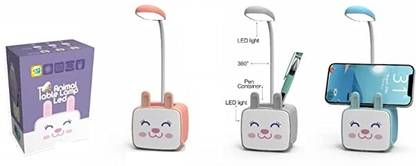 TEMSON Animal Design Lamp with Pen Holder, Phone Stand(Set of 1- Assorted) Table Lamp