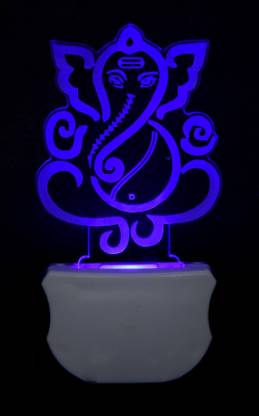 Zuper The Lord Ganesh 3D illusion Led Night Lamp comes with 7 Multicolor lighting effect Night Lamp