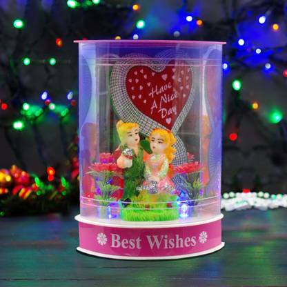Awesome Craft Romantic Couple Acrylic Figurine Showpiece with LED Light Gifting Night Lamp