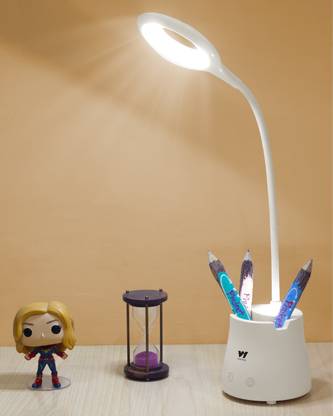 WEIRD WOLF 3 Level Brightness Mode Rechargeable, Flexible Gooseneck LED Study / Desk Table Lamp