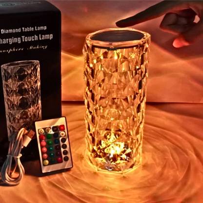 SAHAPECT LED Multi Colour USB Rechargeable Remote Touch Control Table Study Night Lamp