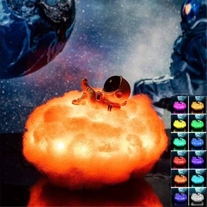 NYRWANA DELIVERING SMILES IN INIDA Cloud Astronaut Light Led Cloud Fluffy Lamp Perfect as Night Light 3D Light Night Lamp