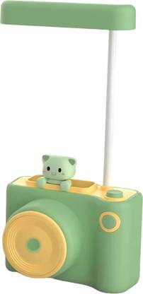 Kiditos Study Desk LED Lamp Rechargeable with Pen Holder and Sharpener (Cam) Table Lamp