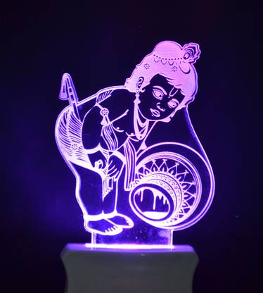 Gojeeva The Baby Krishna 3D illusion Night Lamp is Extremely cool and 3D illusion Design Night Lamp
