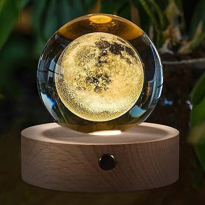 saysha 3D Laser Moon Crystal Ball Night Lamp