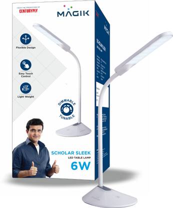 Magik Scholar Sleek 6W Table Lamp for Study, with Dimming & Tunable facillity Study Lamp