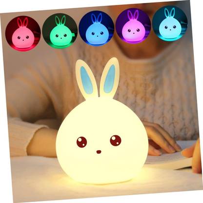 Pinxo Kawaii Silicone Night Light for Baby & Toddler Rooms, Dimmable Bedside Lamp Night Lamp