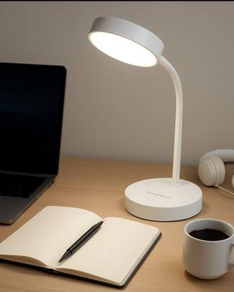 Trust Ware White LED Table Lamp – 3 Brightness Modes, Touch Control, Rechargeable Study Lamp