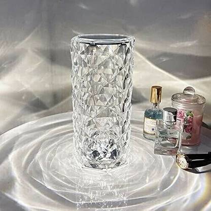 MHAX Acrylic Diamond Table Lamp 3 Lighting Colors with Brightness Adjustable Night Lamp
