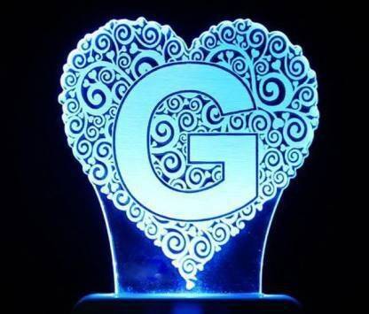 Ridhima Creations Alphabet (G) Night Lamp Create Calm atmosphere with customizable lighting Night Lamp