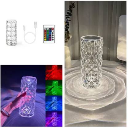 HOUSE OF COMMON OE-Crystal Aurora Night Light, Rechargeable with Touch Technology Night Lamp