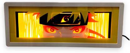 RV Mart Anime Naruto LED Neon Light Box Lamp 3D Paper Cuttings Frame Night Light Night Lamp