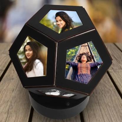 kavinworld Photo print global rotating lamp with 11 photo print Night Lamp